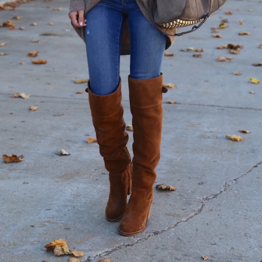 Dolce Vita Over the Knee Suede Brown boots - chestnut - Picture 2 of 8